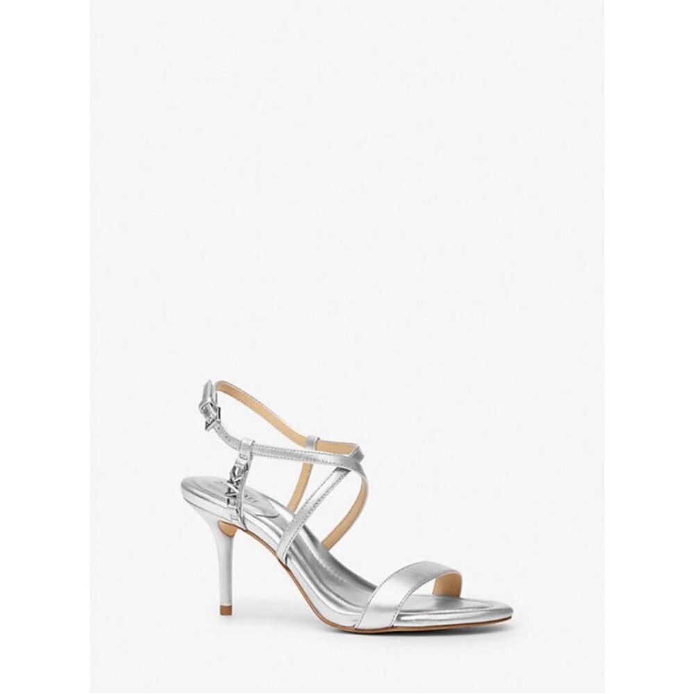 MICHAEL Michael Kors Silver Strappy Heels Sz 9.5